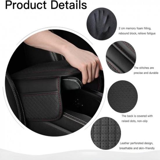 Car Armrest Pad Center Console Box Cover Leather Protector Cushion Accessories