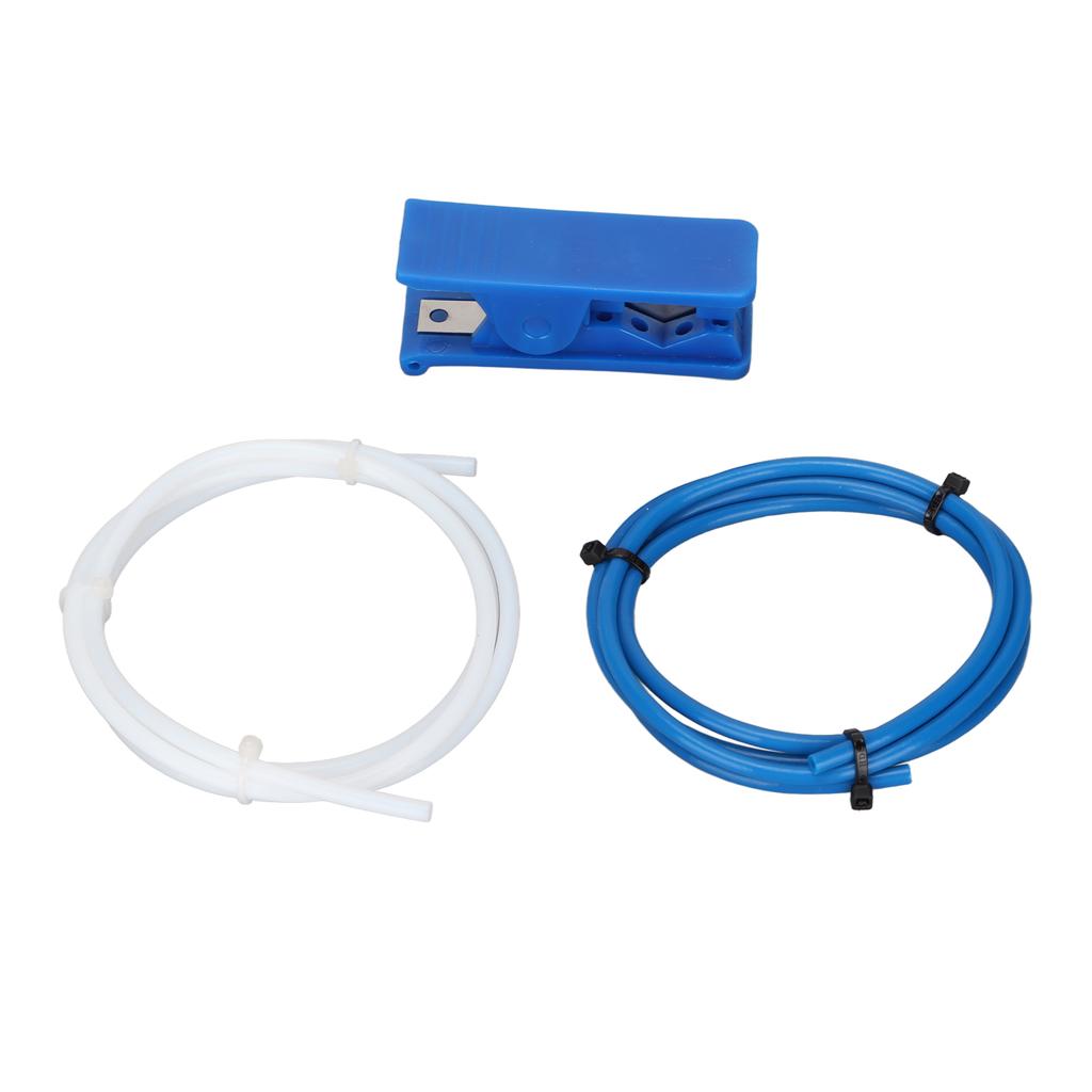 3D-Drucker Teile Kit 1 Meter Weiß Blau PTFE Schläuche mit Rohrschneider Pneumatikverbinder für 3D-Drucker Ersatzteil