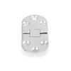 2Pcs Set 316 Stainless Steel Boat Hinges 66 * 30mm Silver Marine Hinges Stamping Cabinet 180 Degree Turn Door Hinges