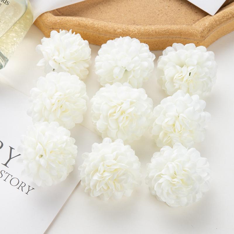 50pcs Artificial Hydrangea Flowers Wall Wedding for Home Decor Christmas Wreaths Scrapbook Photography Props Bridal Accessories