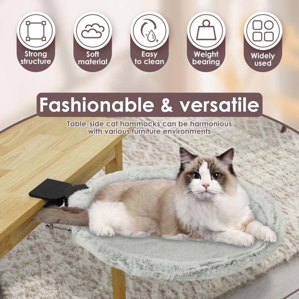Cat Hammock Felt Pet Nest Bed Soft Comfortable Desk Kitten Hammock Strong Load Capacity Kitten Perch Pet Supplies for Indoor