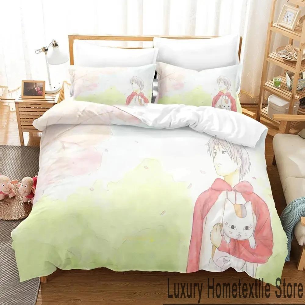 3D Print Anime Natsumes Book of Friends Bedding Set Boys Girls Twin Queen King Size Duvet Cover Pillowcase Bed Boys Adult