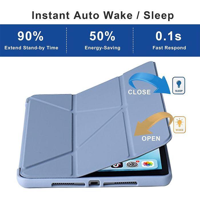 Coque + Verre Trempé pour iPad 11" (A16) / iPad 10,9" 10e Génération - Protection Anti-Rayures Silicone Léger Réglable - Violet