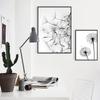 Modern Black and White Dandelion with Quotes, Wall Art, Canvas, Painting, Poster, Printing, Interior Design, Living Room Decoration