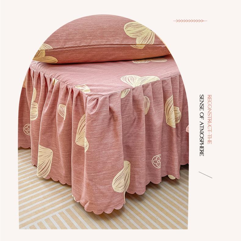3pcs Bed Skirt Set Anti-slip Bed Skirt Bed Cover Full Bed Skirt Set Dust-proof Bed Sheet Bed Surround Bed Cover Mattress Protective Cover Bedding Set