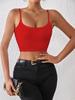 Casual Double Layered Tank Top U Neck Crop Tops Women Summer Camis Solid Color Camisole Fashion Tube Female Sleeveless Cropped Vest Y2K Clothes