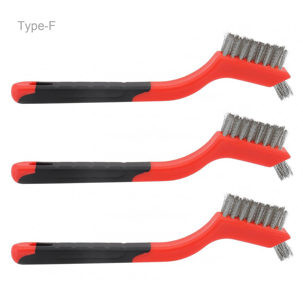 1pcs Stainless Steel Brass Wire Brush Nylon Filament Small Wire Brushes for Rust Removal Cleaning Dirt Paint Scrubbing Polishing
