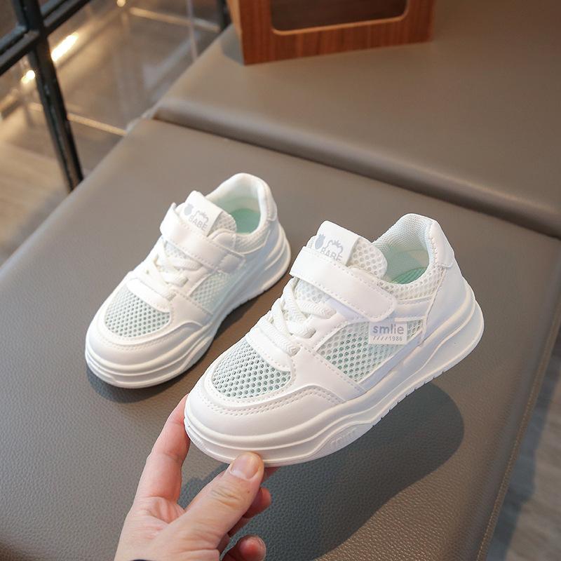 Kids Breathable Skate Shoes Girls White Sneakers Spring Autumn Sports Boys Casual Mesh Shoes