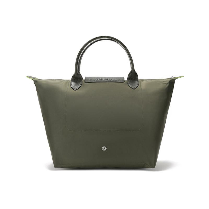 Longchamp Le Pliage Green 30 Recyceltes Material Ledergriff Tragetasche Damen Tragetasche Waldgrün 1623919479