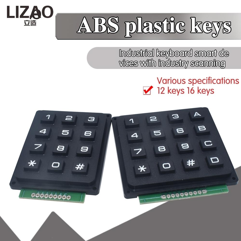 LIZAO 12/16 Keys 4x3 4x4 Matrix Membrane Switch Keypad Keyboard Module for Arduino STM32 Raspberry Pi DIY Projects