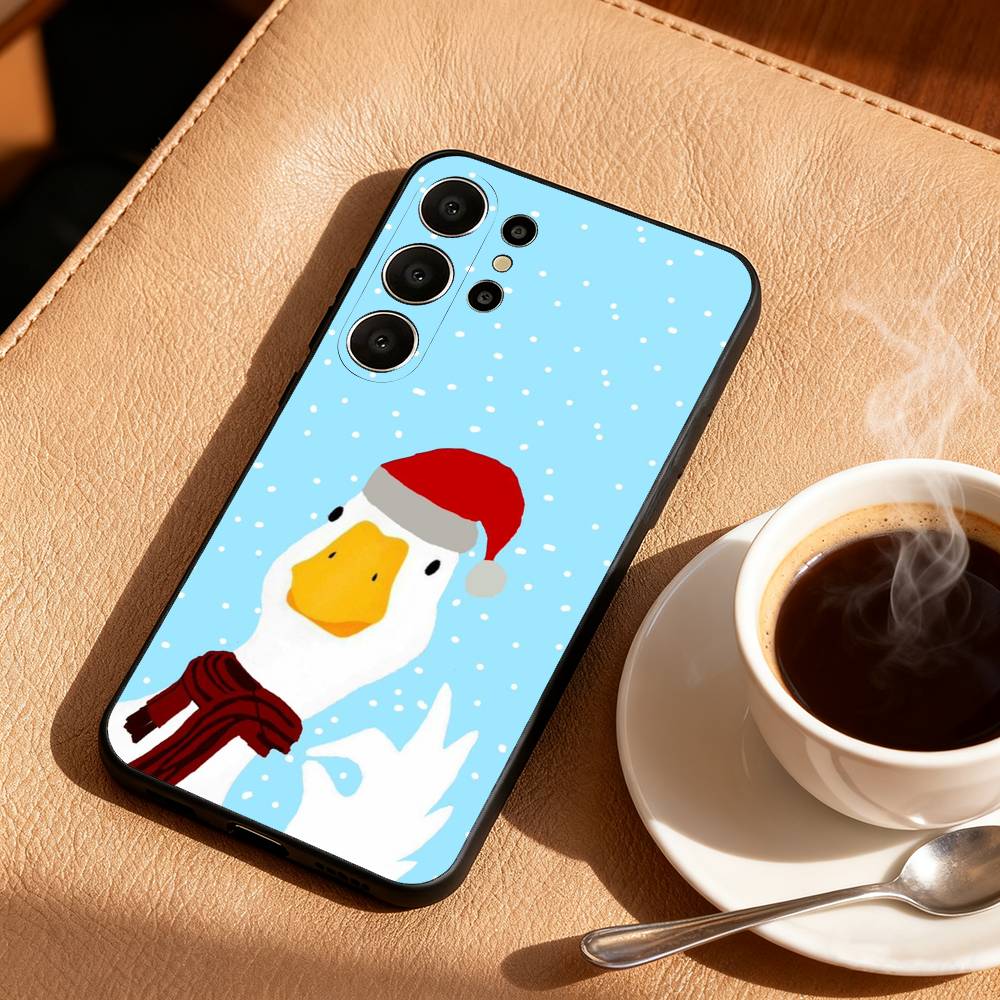 Funny D-Duck D-Daily Phone Case For Samsung S26,S25,S24,S21,S22,S23,S30,Ultra,S20,FE,Lite,10,9,Black Cover