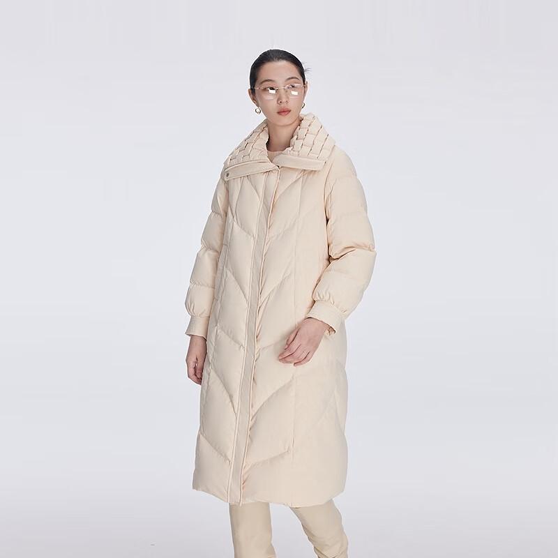 Aililai Women's Long Lapel Duck Down Jacket