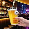 Soccer Beer Glass, Football-Shaped Glass Mug, 700ml Capacity Hot Cold Drink Glass Cup for Bar Pub Home Use