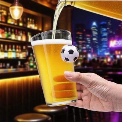 Soccer Beer Glass, Football-Shaped Glass Mug, 700ml Capacity Hot Cold Drink Glass Cup for Bar Pub Home Use