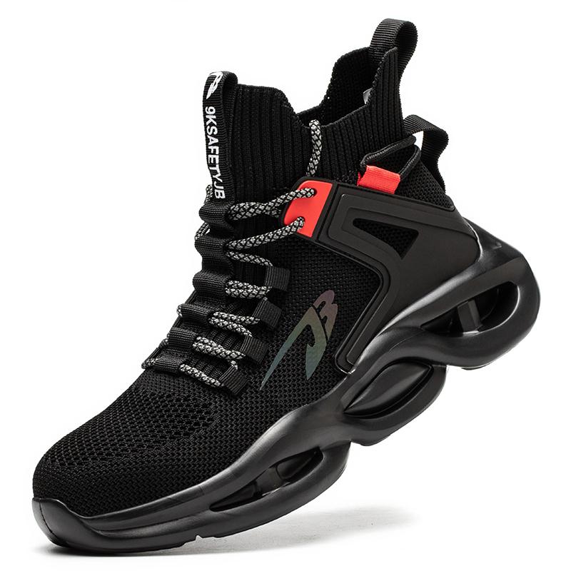 

Новая защитная обувь, мужские ботинки, высокие рабочие кроссовки, устойчивые к проколам рабочие ботинки со стальным носком, неразрушимая обувь 38