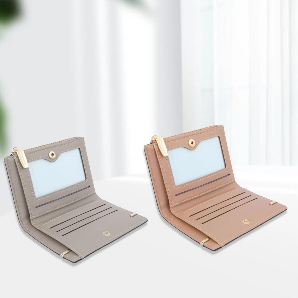 Holiday Present Lightweight Women Purse Portable PU Small Wallet Compact Delicate Card Purses Outdoor