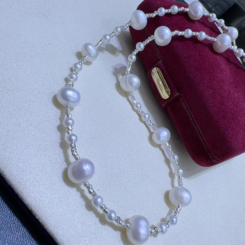 Elegant Gypsophila Pearl Necklace - Versatile High-End Luxury Feel