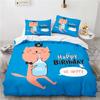 Cute Cartoon Tiger Drink Printed Bedding Set Duvet Cover Set Pillowcase Children Boys Girls Bedclothes Twin Full Queen King Size