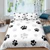 Home Living Luxury 3D Dog Paw Print Bedding Set Bone Duvet Cover Pillowcase Queen and King EU/US/AU/UK Size Comforter Bedding