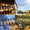 Outdoor String Lights 100FT Patio Lights ST38 Vintage Edison Bulbs Outside Hanging Light Waterproof Garden Dimmable 2700K