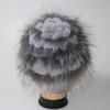 Winter Hand Knitted Real Rex Rabbit Fur Hat Women Warm Quality Rex Rabbit Fur Hats With Fox Fur Lady Natural Soft Real Fur Caps