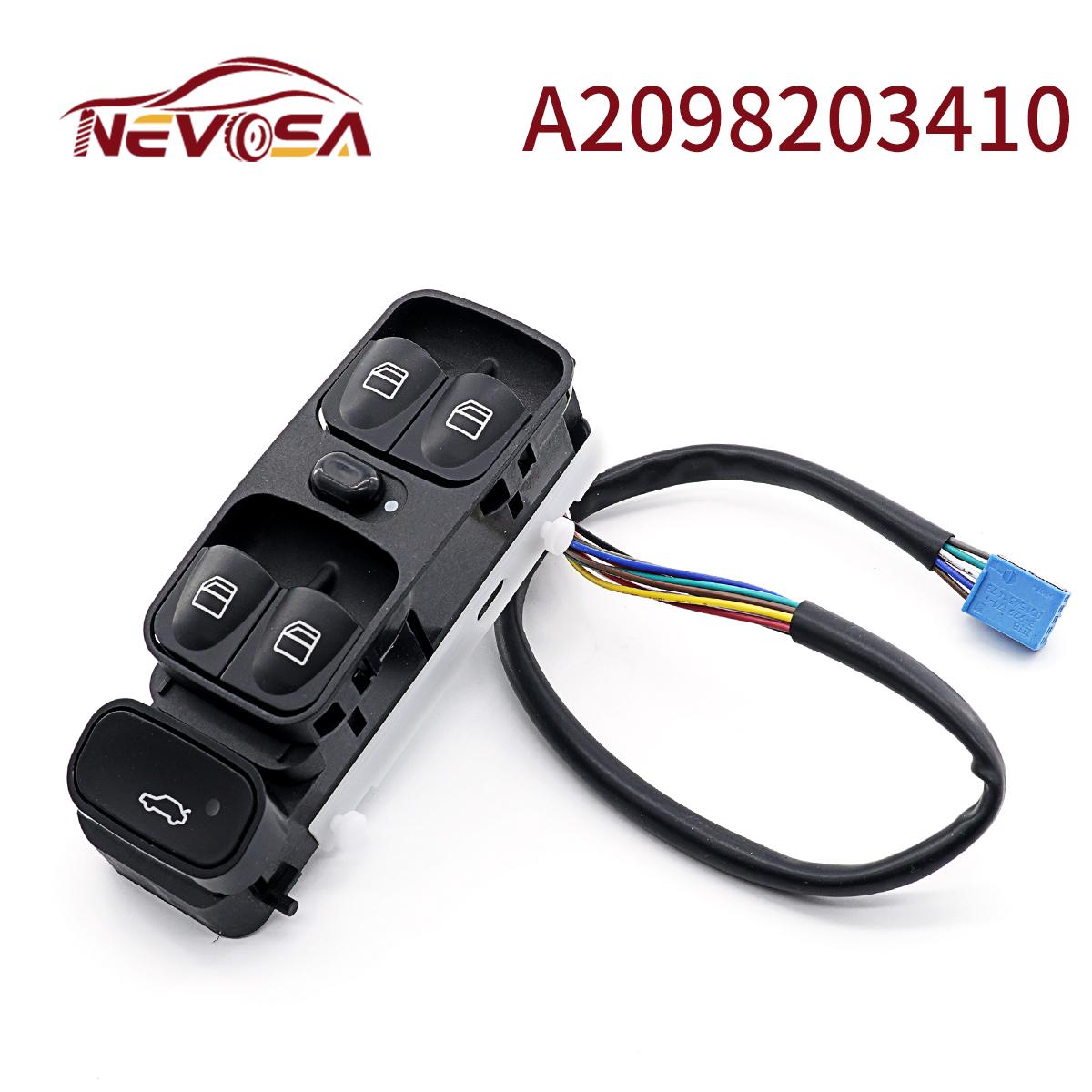 NEVOSA A2098203410 For Mercedes W209 CLK320 CLK500 03-09 EC Power Window Switch Control Button Car Replacement Parts A2038200110 A2098203410