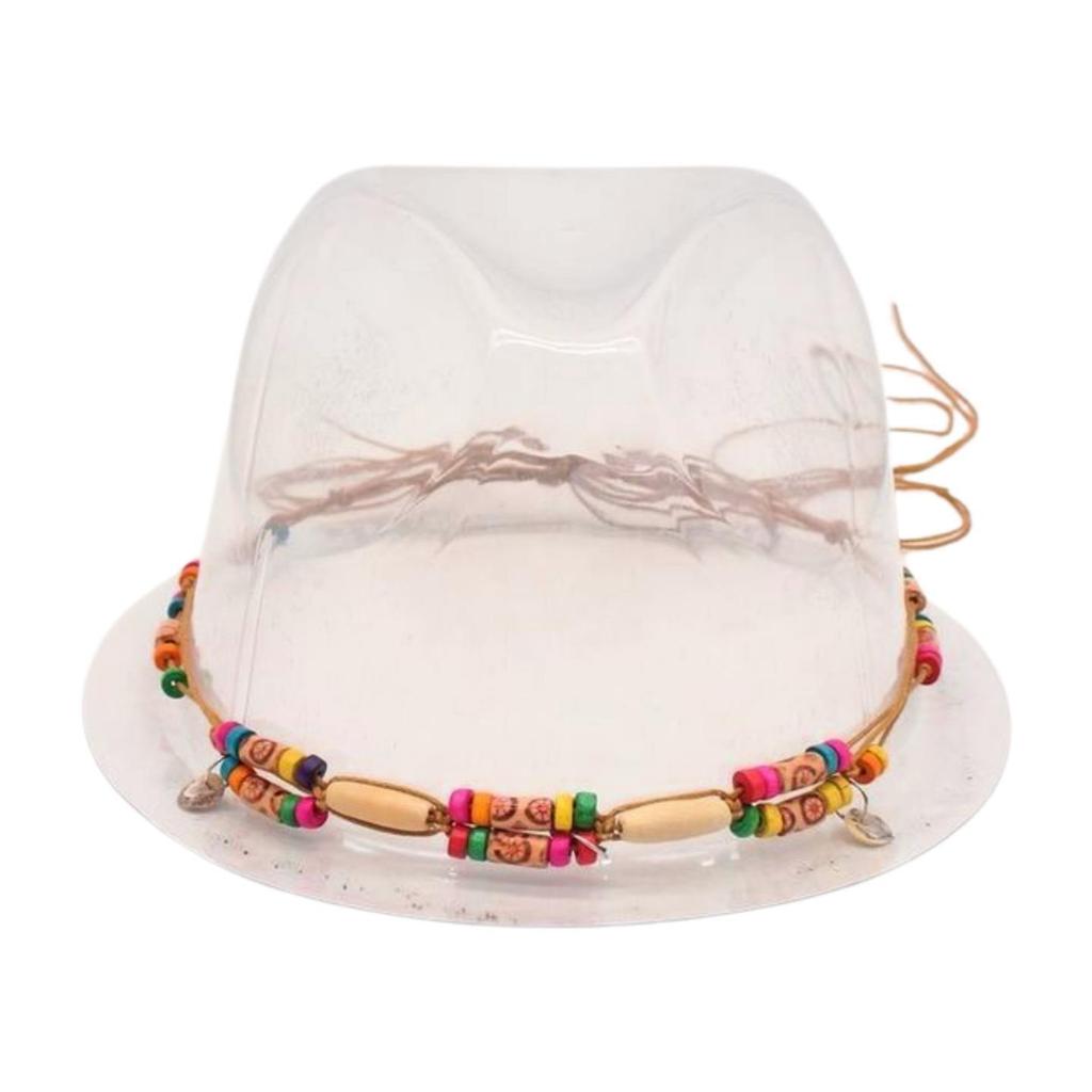 Big Brim Gold Acrylic Chain Felt Hat Solid Color Cashmere Jazz Hat French Top Hat
