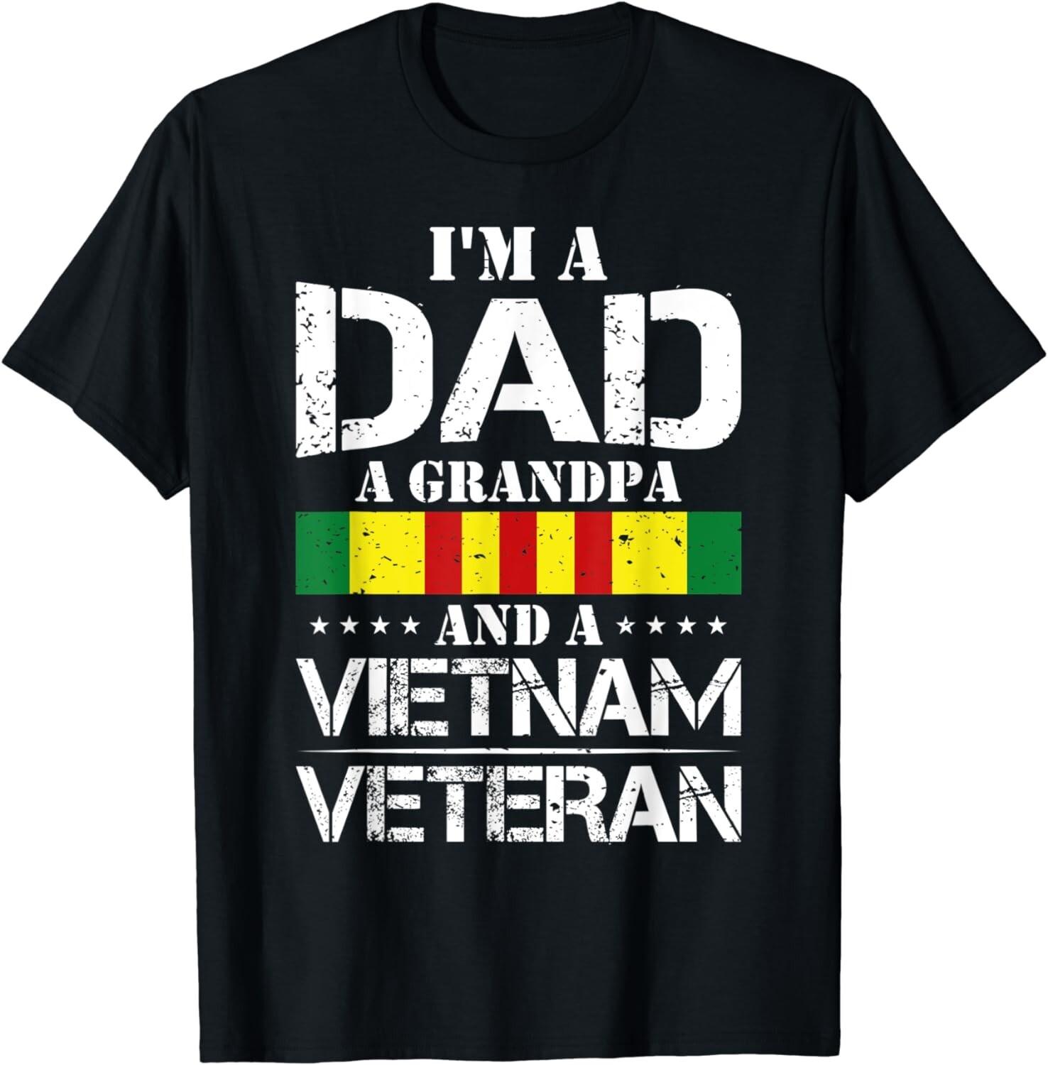 Dad Grandpa Vietnam Veteran Vintage Men s Gift Unisex T-Shirt S разноцветный