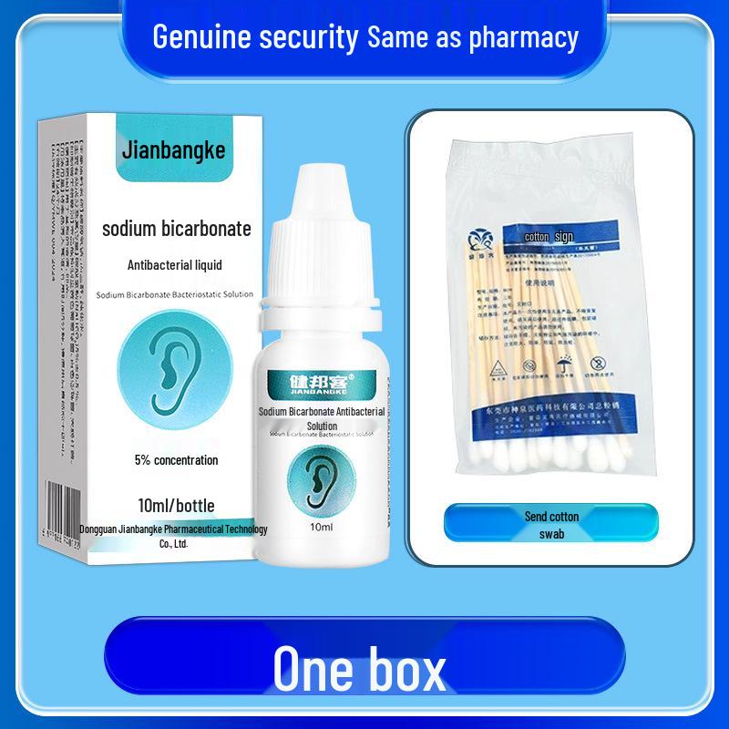 Jianbangke 5% Sodium Bicarbonate Earwax Softening and Cleaning Solution 10ml