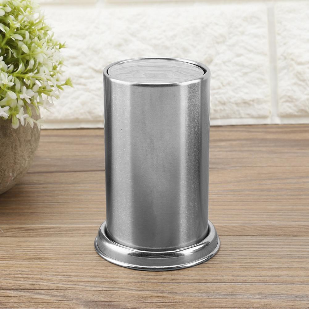 Zahnstocherhalter aus Edelstahl Hotel Restaurant Heim Schreibtischdeko Aufbewahrungsbehälter für Wattestäbchen