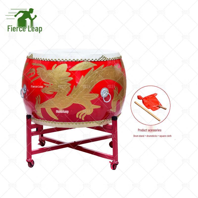 Chinese Red Dragon Dance Drum