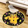 1pc Pikachu Lightning Bolt Round carpet, Made of Polyester,Perfect for Decorating Office Chairs, Living Rooms,Vibrant Decorative Rug