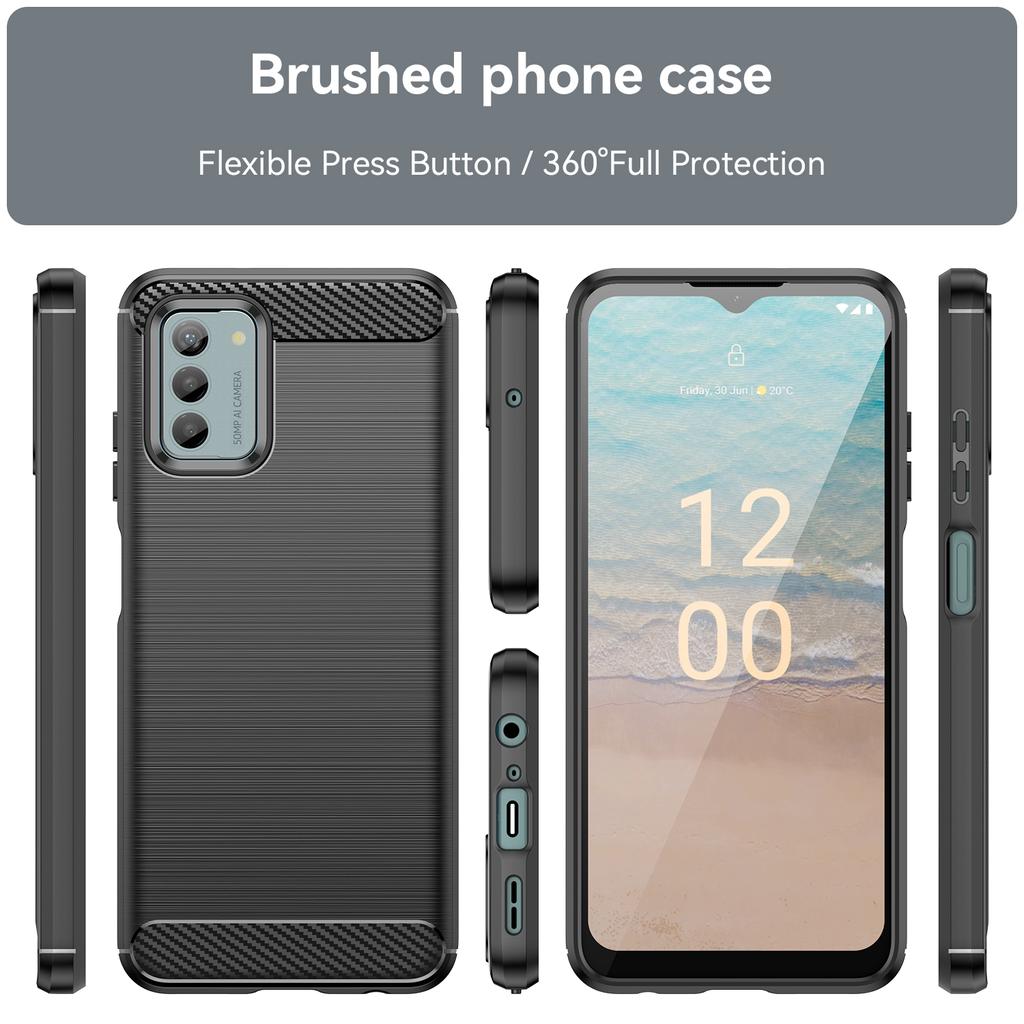 Brushed Carbon Fiber Texture TPU Case for Nokia G22/G42,Anti-drop Cell Phone Cover