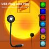 USB Farbe Sonnenuntergang Licht LED Mini Neon Telefon Selfie Schlafzimmer Projektion Ambiente Licht Fotografie Wand Licht Dekoration