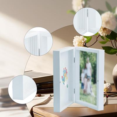 Rodinný rámeček na fotografie s otisky rukou DIY řemeslný suvenýr Domov Dřevěný obrázek pro pár