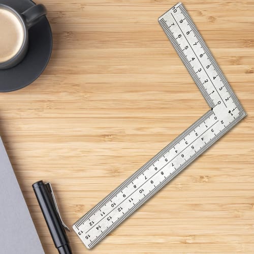 Fenteer L-Shaped Square Ruler, DIY Professional High-Precision Hobby Engineering Woodworking, 10x15cm