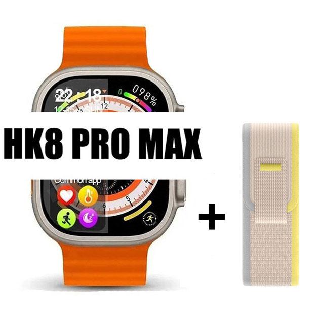 Ceas inteligent original Hk8 Pro Max, pentru bărbați, seria 8, 49 mm, 2,2 inci, cu reîmprospătare ridicată, ecran Rtae, Nfc Compass Game Smartwatch pentru Apple Iphone