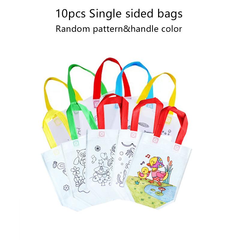 Non-woven Bag Cartoon Pattern Party Favors Festival Gift Environment Protection Painting Handbag Portable Storage Bag TMZ