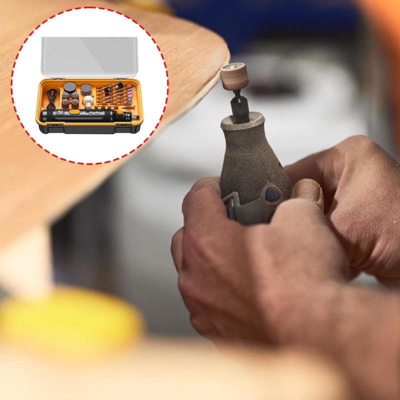 Tragbarer wiederaufladbarer Mini-Elektroschleifer Stift für Steinschnitzerei und Metallschneiden mit einstellbaren Geschwindigkeitsstufen