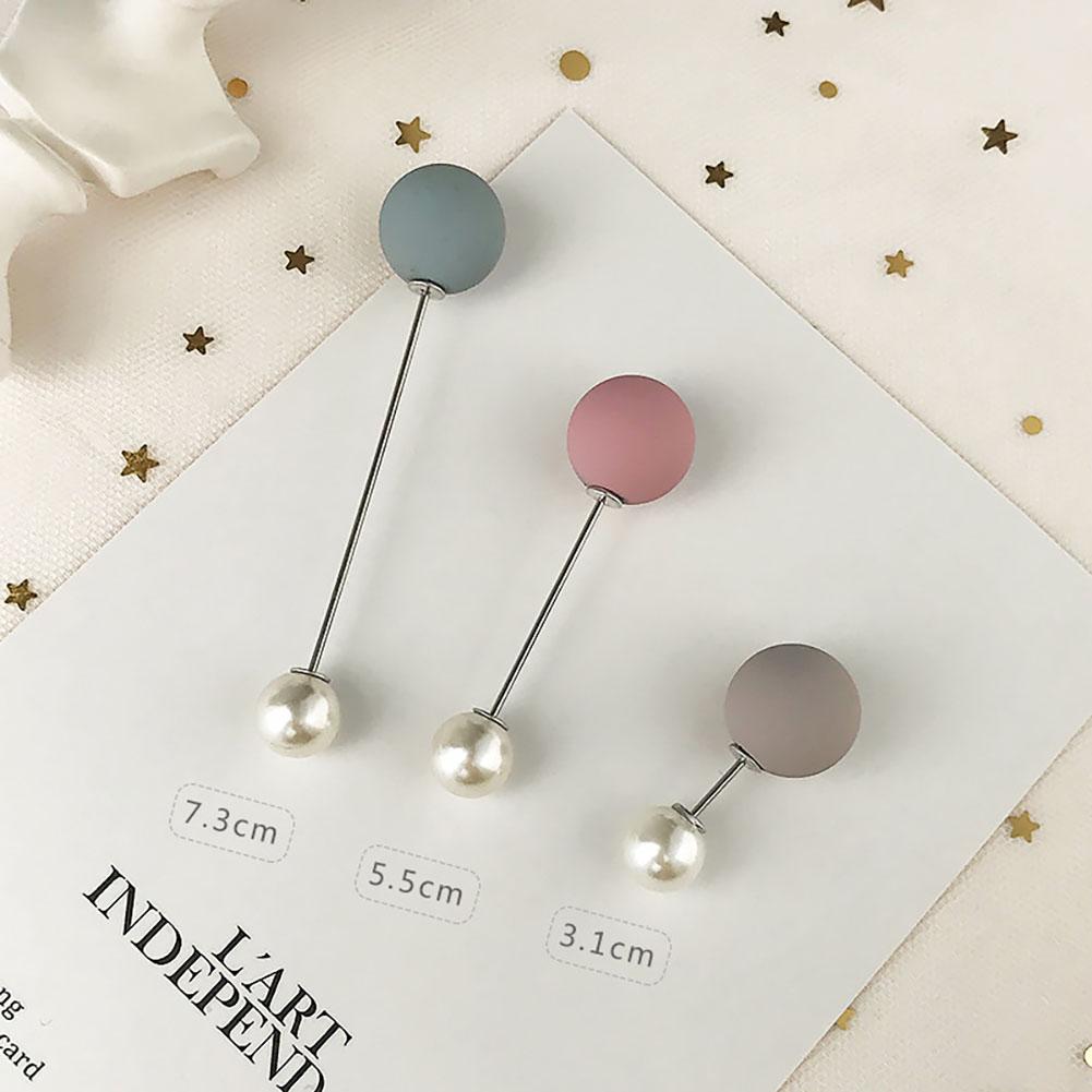 Fashion Prevent Wardrobe Malfunction Pearl Bead Diamante Brooch Collar Pin Set