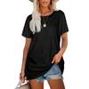 T-shirt Estive da Donna Vestibilità Larga Casual Manica Corta Top Morbidi Magliette Basic