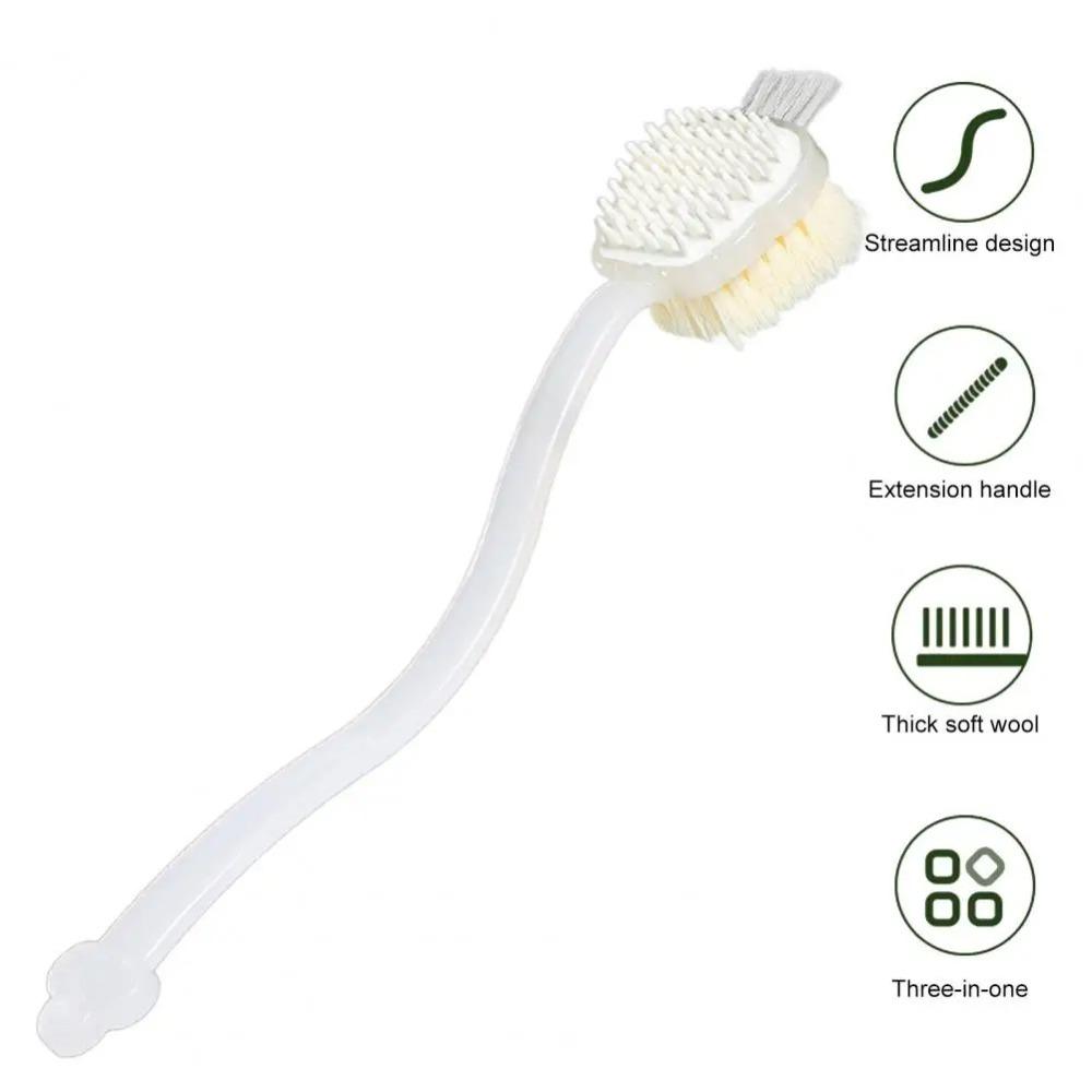 

Щетка для душа и ванны Двусторонняя щетка для спины Щетка для спины Простая в использовании Щетка для спины с длинной ручкой Ванная комната зелёный