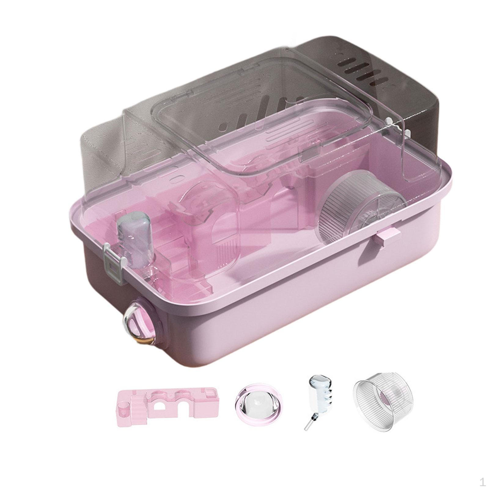 2 Layers Hamster Cage with Openable Top Breathable Compact Small Animal Habitat for Sugar