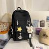 Schoolbag Japanese ins high value fresh and sweet backpack large capacity lightweight backpack contrasting color junior high school student schoolbag