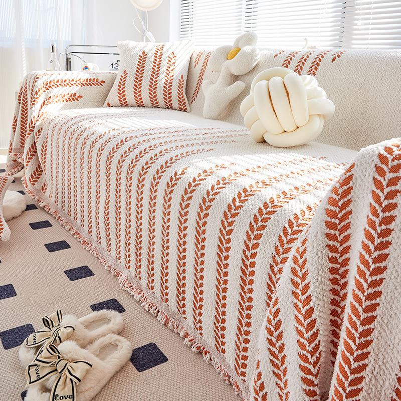 Nordic Sofa Throw Blanket Universal Knitted Sofa Cover with Tassels Ins Style Outdoor Picnic Blankets Tapestry for Bed