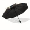 Wolf and Eagle Yin Yang Symbol Circular Art Print Poster Umbrella, Cute Umbrella with Cute Design, Portable 3-Fold Compact Umbrella for Men & Women, V