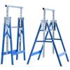2-teiliges Set Arbeitsbock, Tragfähigkeit bis 200 kg, Faltbar, Sägebock, Höhenverstellbar 80-130 cm, Gerüstbock aus Stahl gefertigt