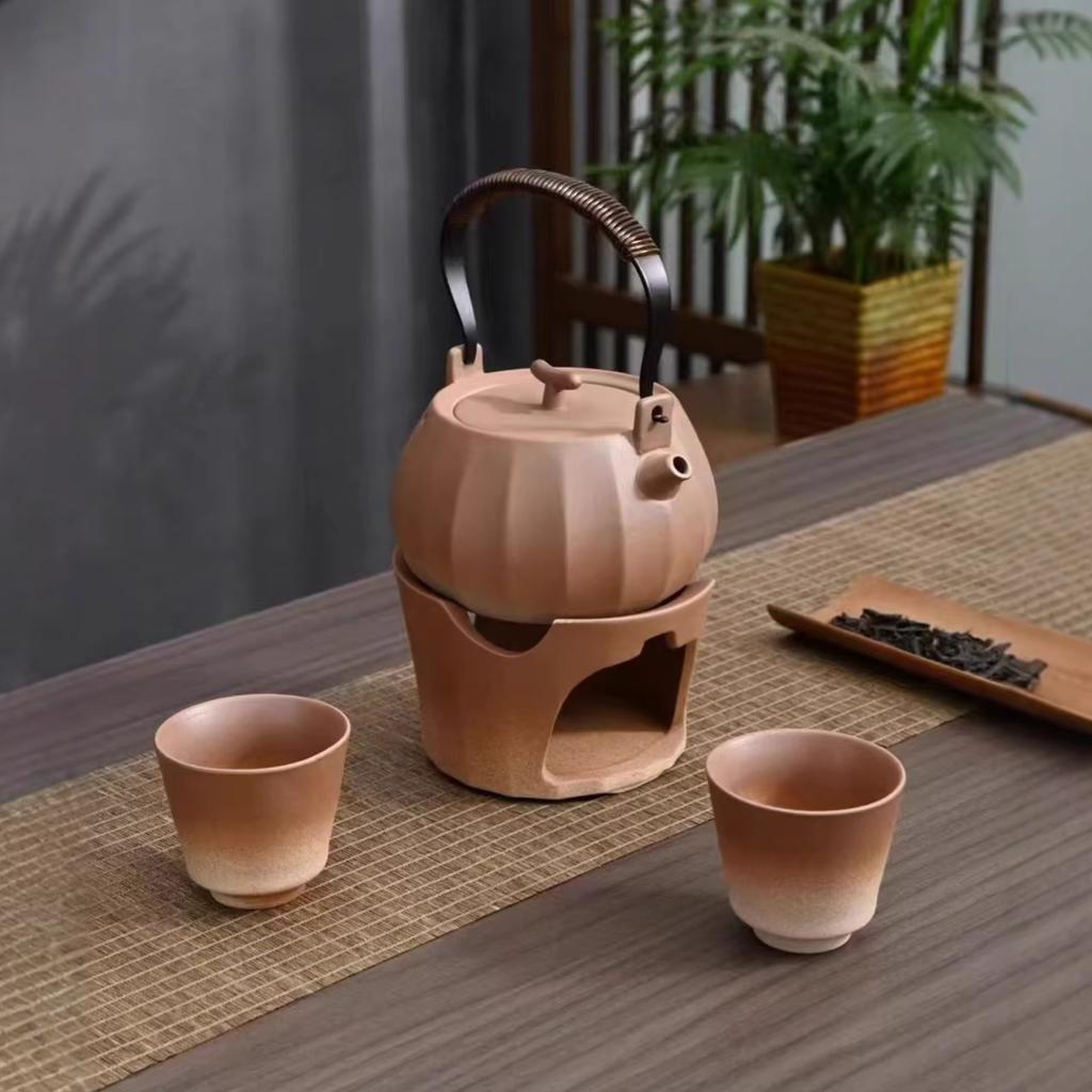 Coarse Pottery Brewed Teapot, Fireplace Brewed Teapot, Open Flame Candle, Beam Pot, Simple Warm Tea Set, Outdoor Brewing Teapot, No