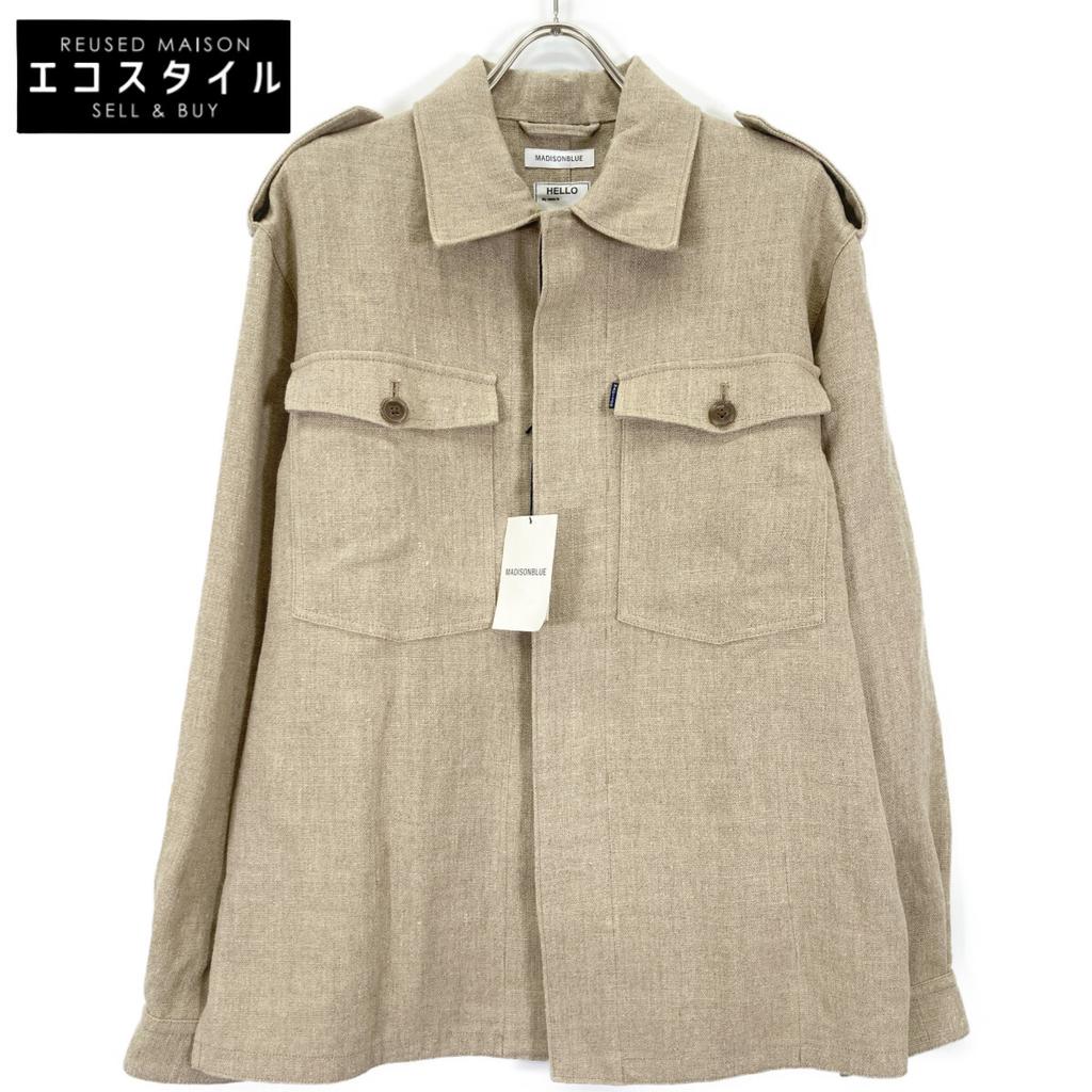 MADISON BLUE MB201-1023 Beige Rayon French Work Jacket Jacket S beigeUsed