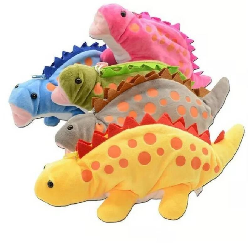 Adorable Plush Dinosaur Pencil Case For Students Large Capacity Creative Stationery Gift